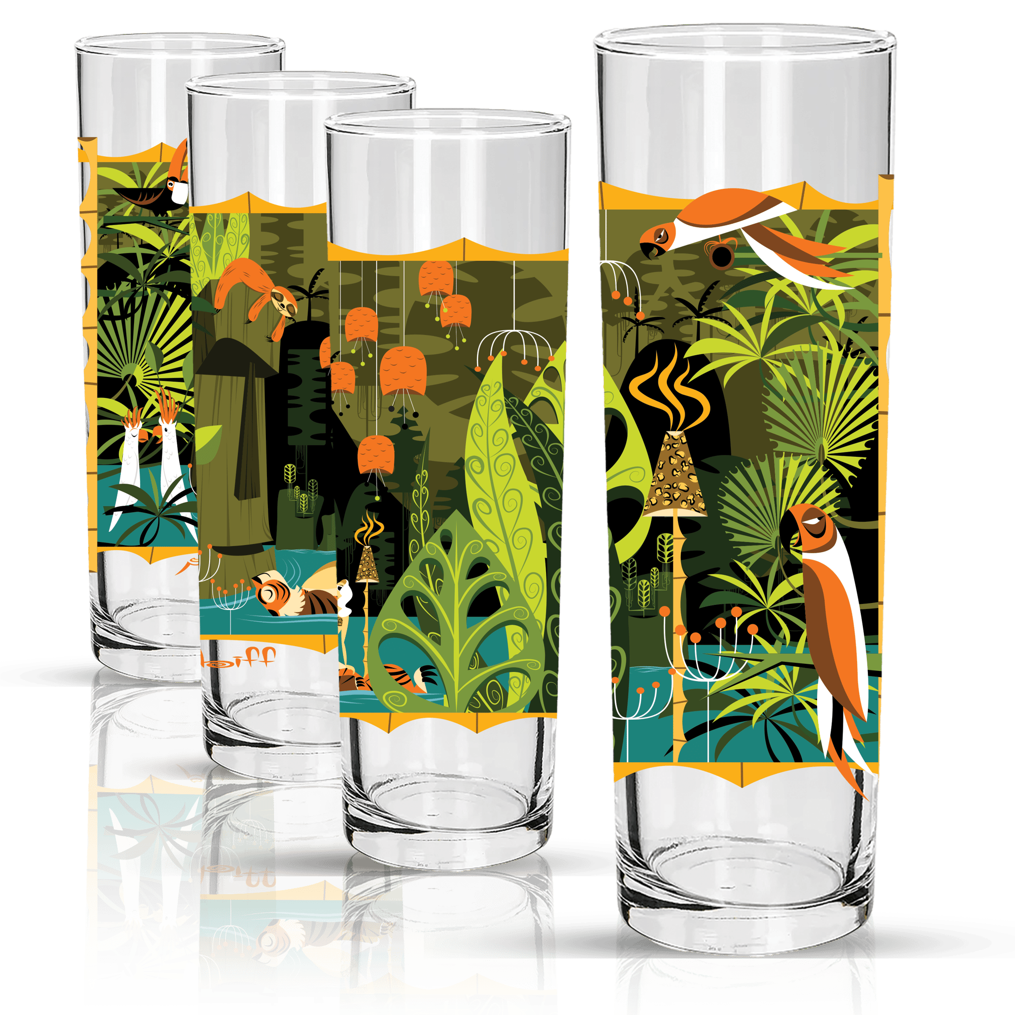 Jungle Bum Zombie glass one Set of 2 glasses | MCBIFF